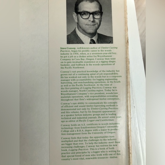 Logging Practices of Timber Harvesting Hardcover Book - Picture 6 of 16